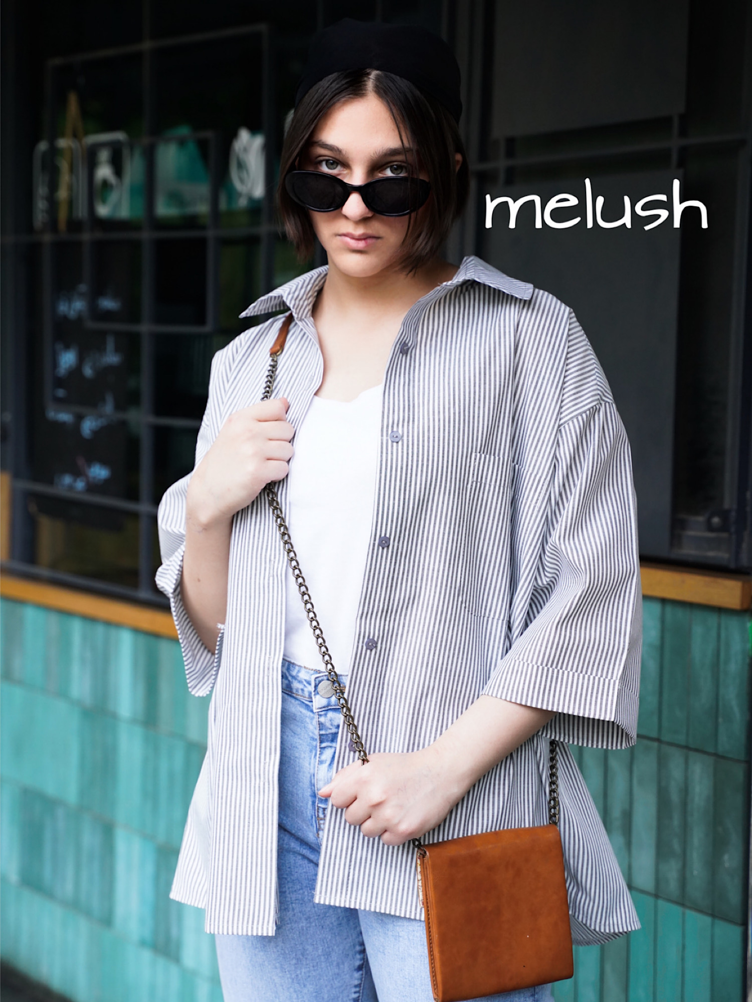 شوميز راه راه نخي ميرا 