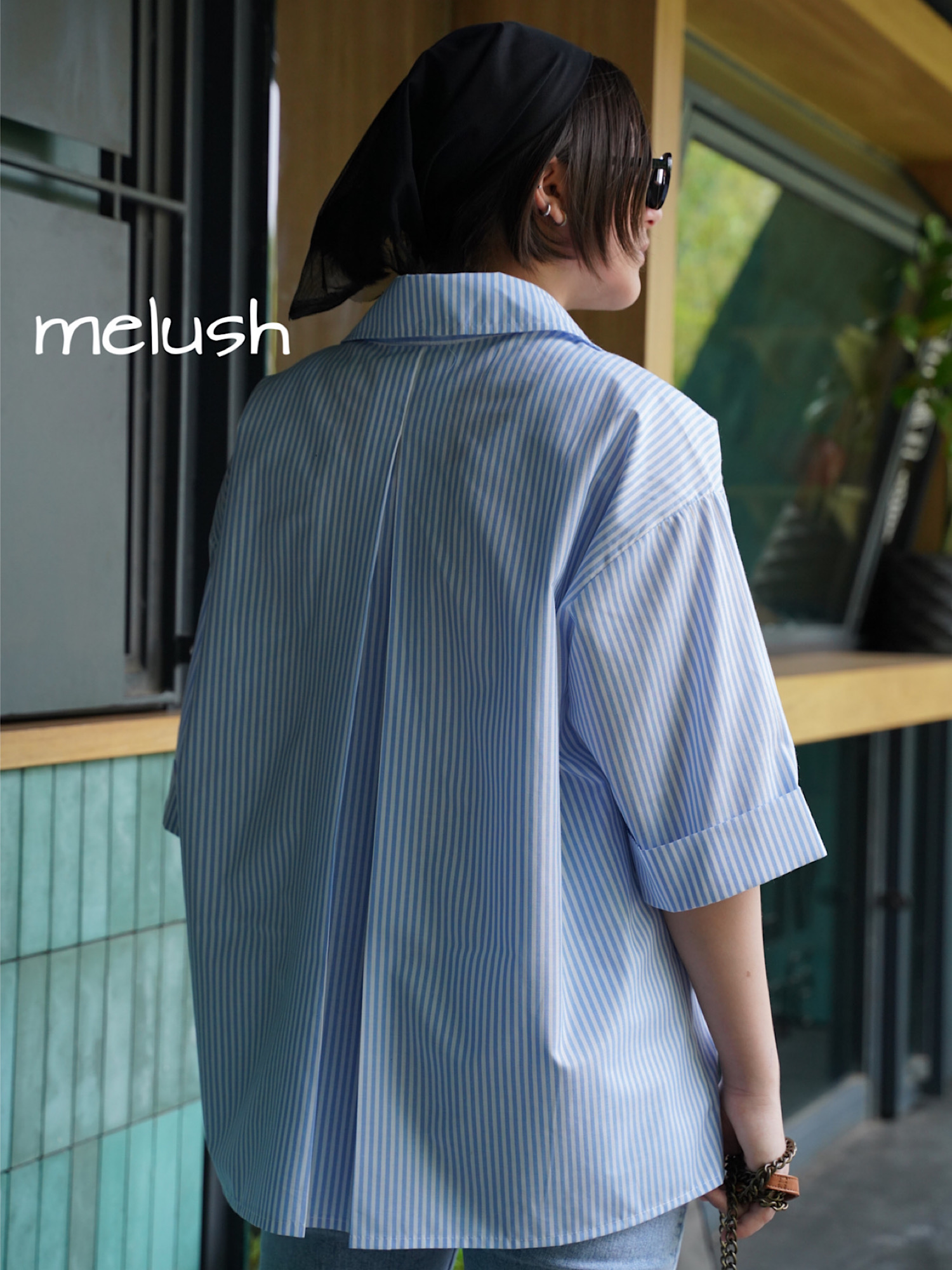 شوميز راه راه نخي ميرا 